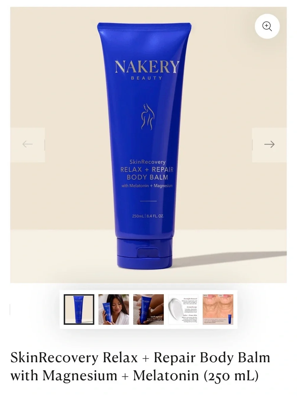Nakery Beauty SkinRecover Relax + Repair Body Balm - Blue Body Creame